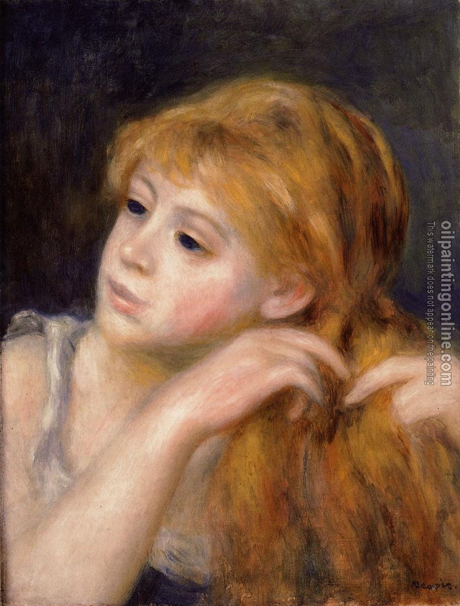 Renoir, Pierre Auguste - Head of a Young Woman